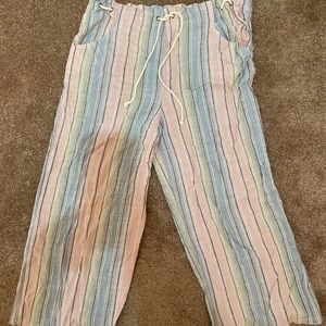 Show Me Your MuMu Stripes Linen Pants